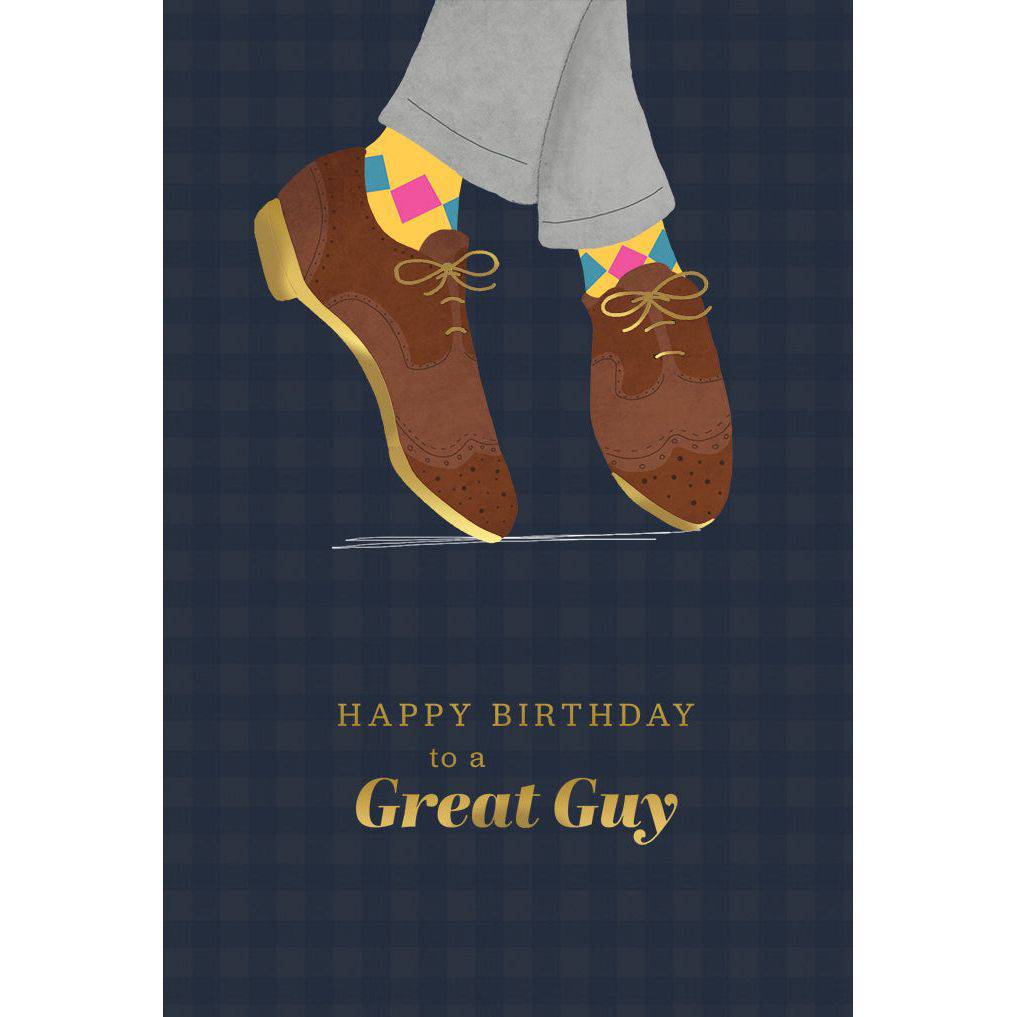 Pictura dress shoes birthday card featuring stylish men's footwear design for special occasions and celebrations.